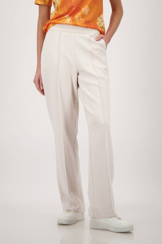 Monari Glitter Stripe Trousers Beige - MMJs Fashion