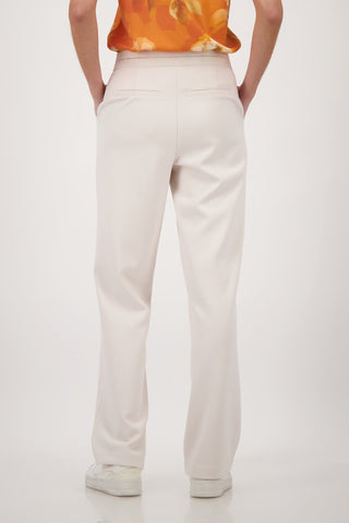 Monari Glitter Stripe Trousers Beige - MMJs Fashion