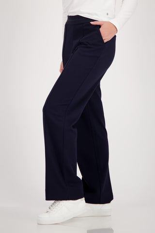 Monari Glitter Stripe Trousers Navy Blue - MMJs Fashion