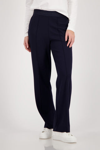 Monari Glitter Stripe Trousers Navy Blue - MMJs Fashion