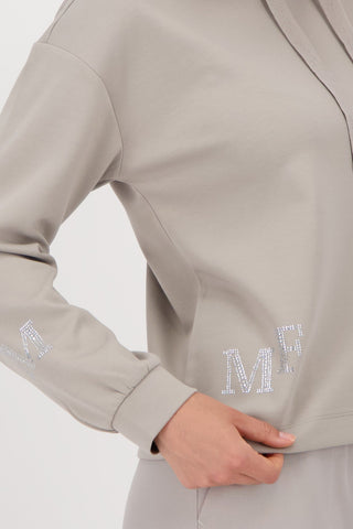 Monari Jewel Detail Sweatshirt Beige - MMJs Fashion