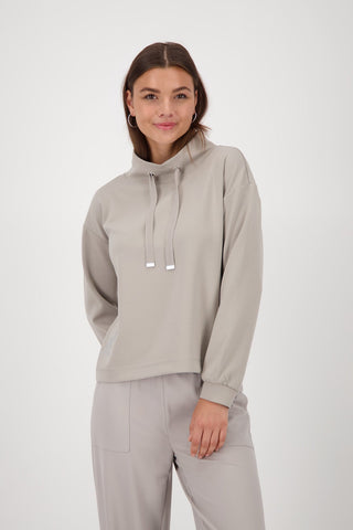 Monari Jewel Detail Sweatshirt Beige - MMJs Fashion