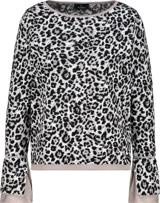 Monari Leopard Print Jumper Beige - MMJs Fashion