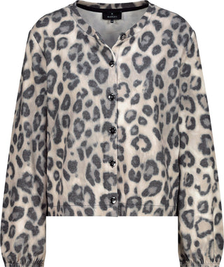 Monari Leopard Print Soft Jacket Beige - MMJs Fashion