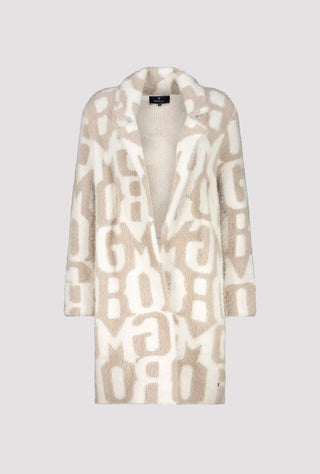 Monari Letter Pattern Jacket Beige Ivory - MMJs Fashion