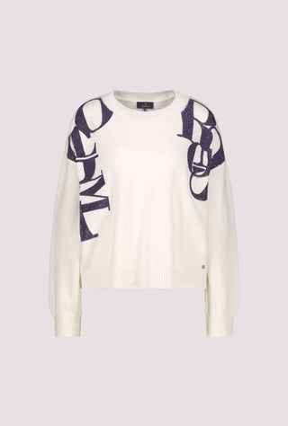 Monari Letters Detail Jumper Ivory - MMJs Fashion