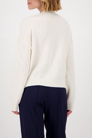 Monari Letters Detail Jumper Ivory - MMJs Fashion