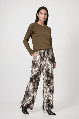 Monari Long Sleeved Top Olive Green - MMJs Fashion