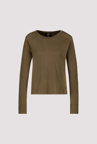 Monari Long Sleeved Top Olive Green - MMJs Fashion