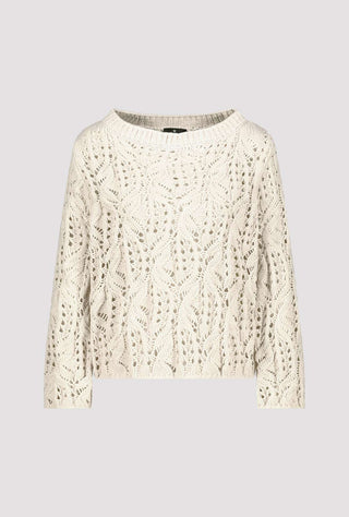 Monari Openwork Knit Jumper Beige - MMJs Fashion