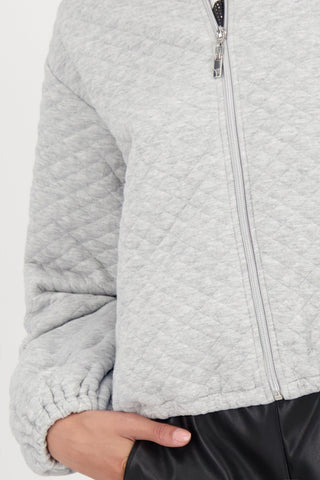 Monari Quilted Jacket Grey Melange - MMJs Fashion