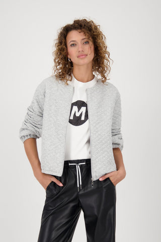 Monari Quilted Jacket Grey Melange - MMJs Fashion