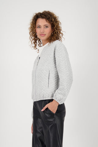 Monari Quilted Jacket Grey Melange - MMJs Fashion