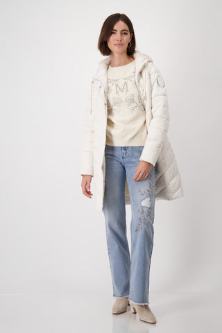 Monari Reversible Ivory Jewelled Jumper Ivory - MMJs Fashion
