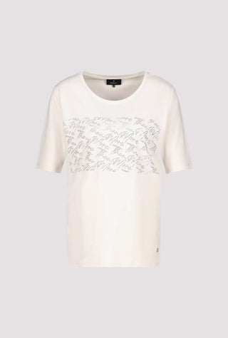 Monari Rhinestone Script Top Beige - MMJs Fashion