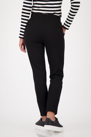 Monari Ribbed Drawstring Trousers Black - MMJs Fashion