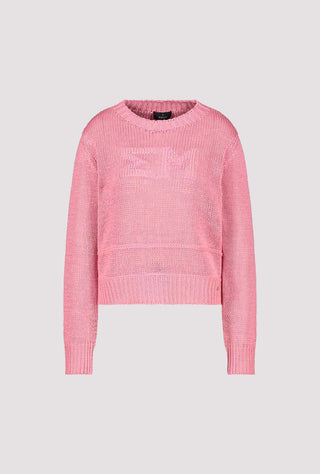 Monari Ribbon Knit Jumper Pink - MMJs Fashion