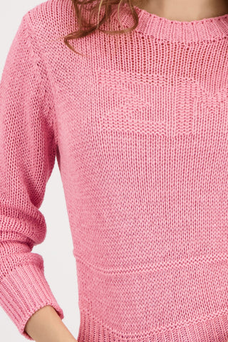 Monari Ribbon Knit Jumper Pink - MMJs Fashion