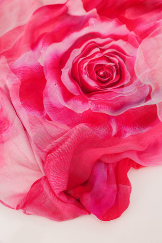 Monari Rose Print Rectangular Scarf Pink - MMJs Fashion