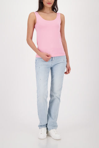 Monari Round Neck Vest Top Pink - MMJs Fashion