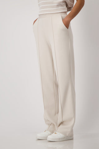 Monari Script Waistband Trousers Beige - MMJs Fashion