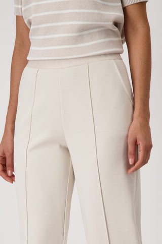 Monari Script Waistband Trousers Beige - MMJs Fashion