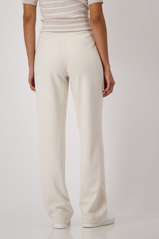 Monari Script Waistband Trousers Beige - MMJs Fashion