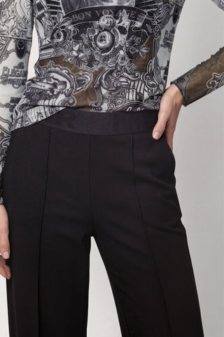 Monari Straight Leg Trousers Black Bella - MMJs Fashion