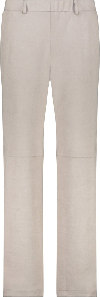 Monari Velour Straight Leg Trousers Beige - MMJs Fashion