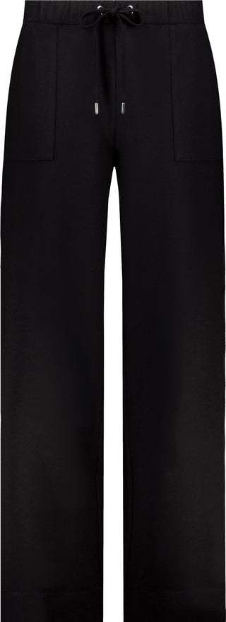 Monari Wide Leg Drawstring Trousers Black - MMJs Fashion