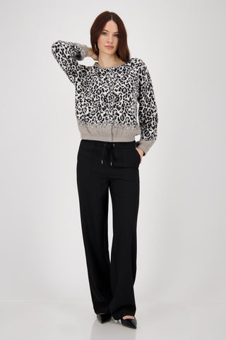 Monari Wide Leg Drawstring Trousers Black - MMJs Fashion