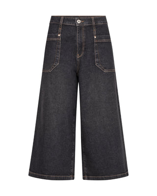 Mos Mosh Cropped Wide Leg Jeans Black Culotte Juventus - MMJs Fashion