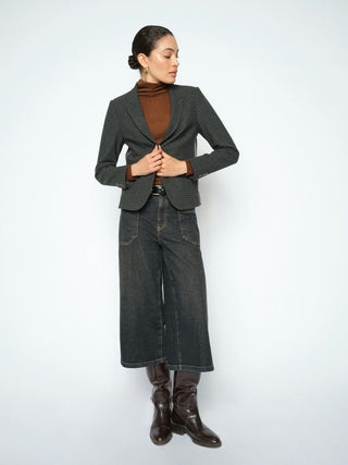 Mos Mosh Cropped Wide Leg Jeans Black Culotte Juventus - MMJs Fashion