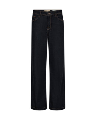 Mos Mosh Dara Deluxe Wide Leg Jeans Dark Blue - MMJs Fashion