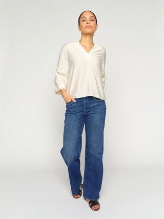 Mos Mosh Dara Jenny Wide Leg Jeans Blue - MMJs Fashion