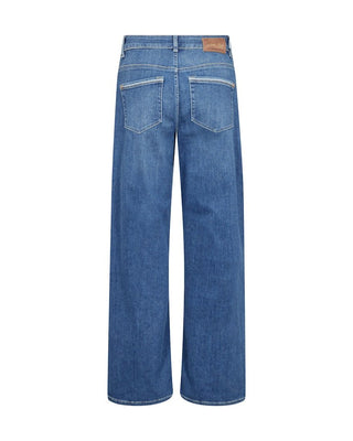 Mos Mosh Dara Jenny Wide Leg Jeans Blue - MMJs Fashion