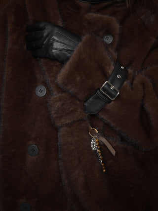 Mos Mosh Faux Fur Jacket Brown Nannette - MMJs Fashion