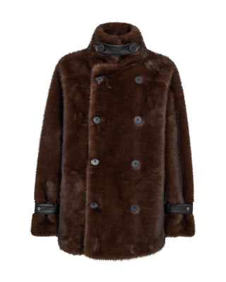 Mos Mosh Faux Fur Jacket Brown Nannette - MMJs Fashion