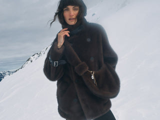 Mos Mosh Faux Fur Jacket Brown Nannette - MMJs Fashion