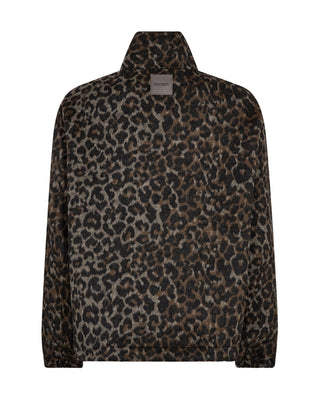 Mos Mosh Leo Print Jacket Black Brown Camille - MMJs Fashion