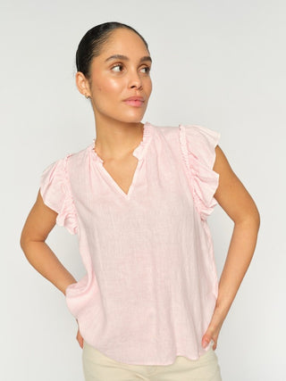 Mos Mosh Linen Blouse Pink Tea - MMJs Fashion