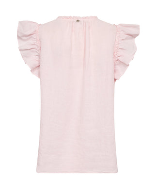 Mos Mosh Linen Blouse Pink Tea - MMJs Fashion