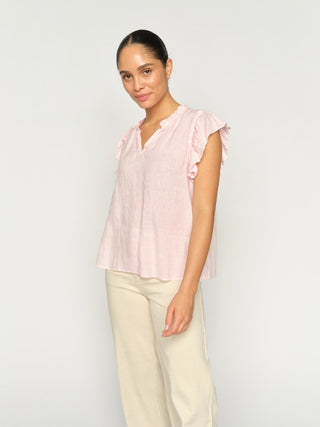 Mos Mosh Linen Blouse Pink Tea - MMJs Fashion