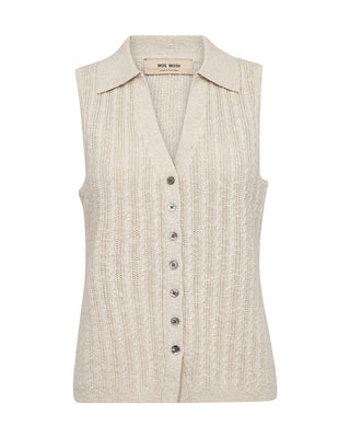 Mos Mosh Marisol Line Knit Top Beige Rinja - MMJs Fashion