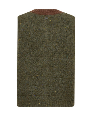 Mos Mosh Multicoloured Stripe Knitted Waistcoat Green Esti - MMJs Fashion