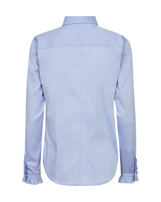 Mos Mosh Ruffle Cuff Shirt Light Blue Mattie - MMJs Fashion