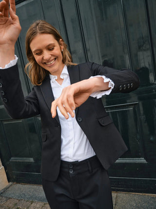 Mos Mosh Ruffle Cuff Shirt White Mattie - MMJs Fashion