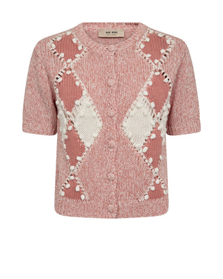 Mos Mosh Short Sleeve Cardigan Pink Elio - MMJs Fashion