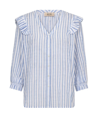 Mos Mosh Stripe Blouse Blue Debby - MMJs Fashion