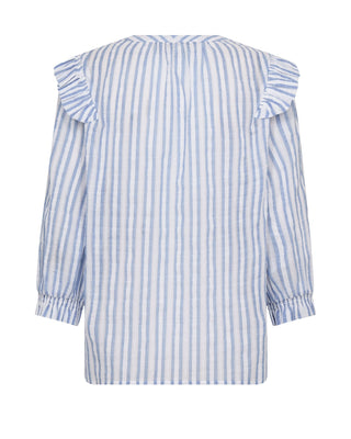 Mos Mosh Stripe Blouse Blue Debby - MMJs Fashion